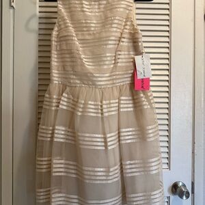 Betsey Johnson Cream Textured Dress